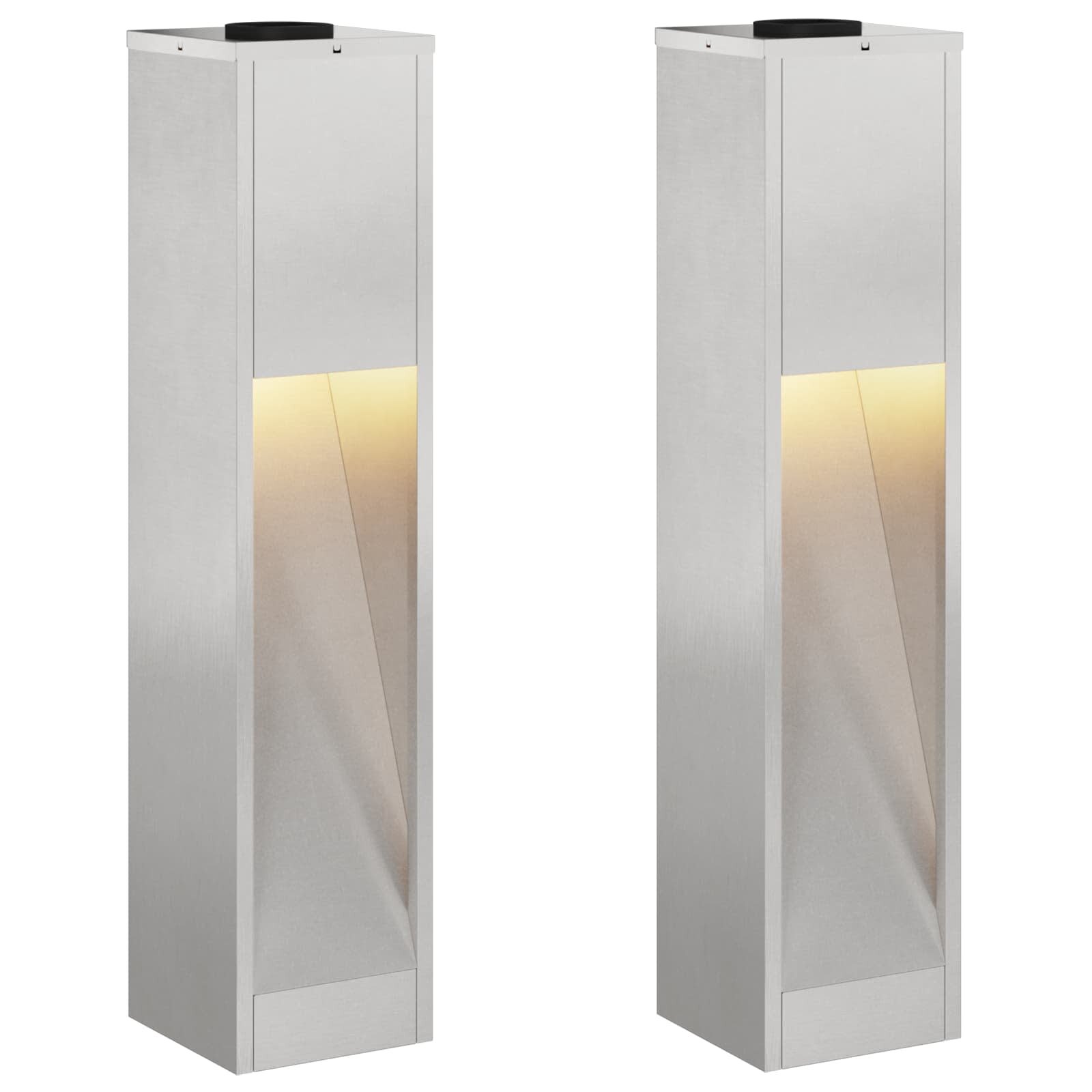 vidaXL Solární LED osvětlení cesty 2 ks Teplá bílá 18 x 18 x 80 cm
