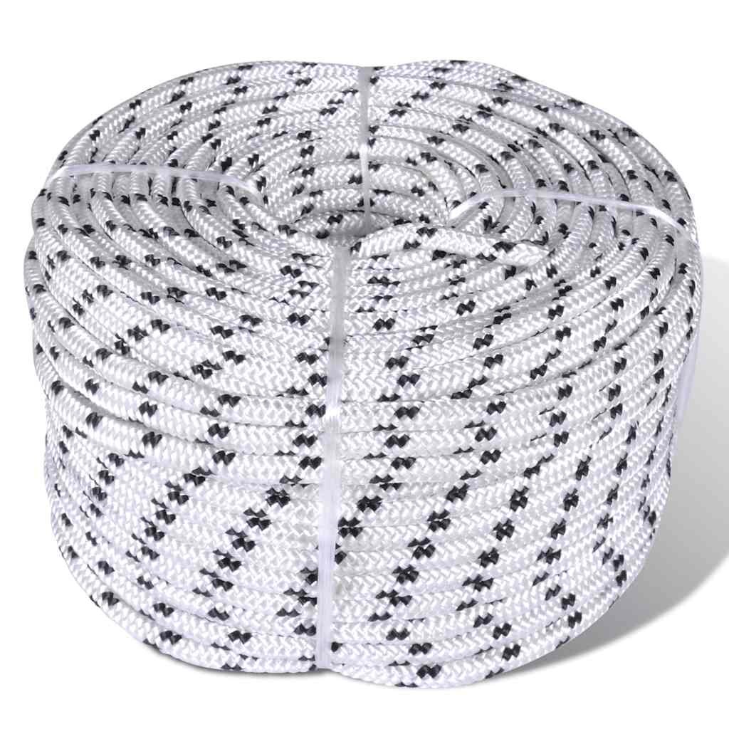 vidaXL Splétané lano lodní polyester 12 mm x 50 m