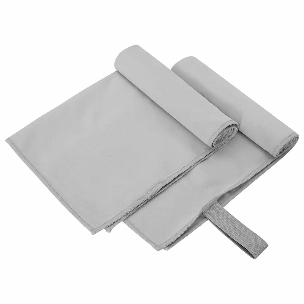vidaXL Sportovní osušky 2 ks Šedá 50 x 30 cm Polyester a polyamid