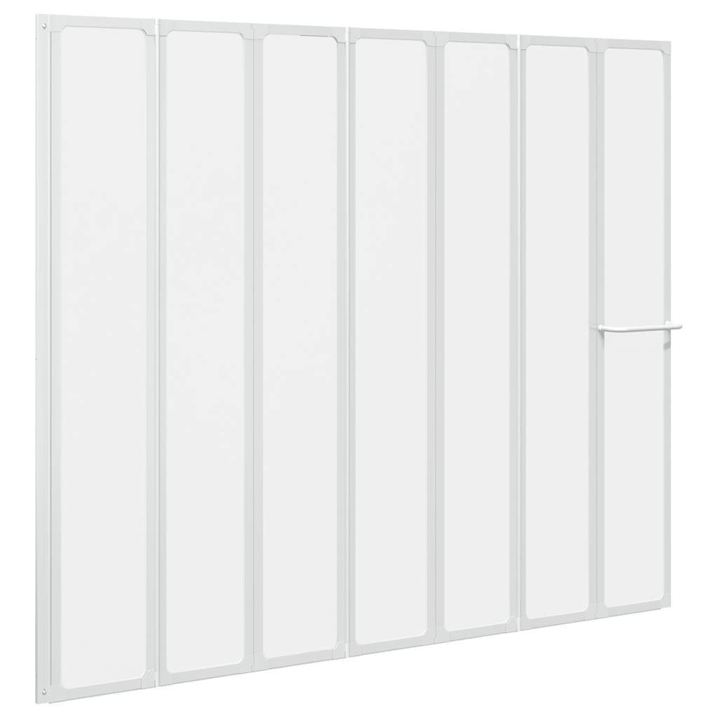 vidaXL Sprchová zástěna 140 x 167 cm 7 skládacích panelů držák na ručník