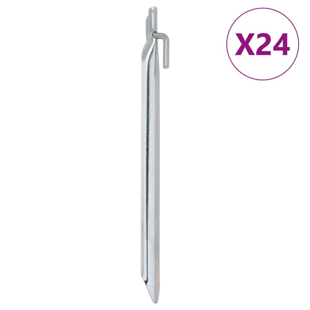 vidaXL Stanové kolíky 24 ks ve tvaru V 25 cm Ø 20 mm pozinkovaná ocel