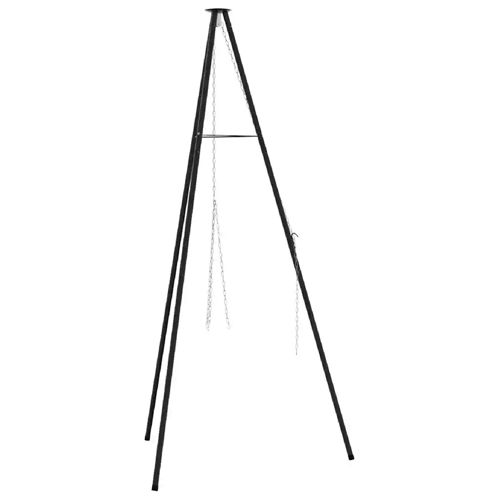 vidaXL Stativ na táborák Černá 92 x 92 x 1515 cm Ocel