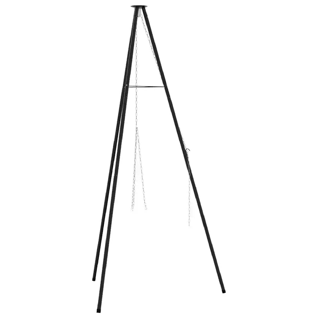 vidaXL Stativ na táborák Černá 92 x 92 x 1915 cm Ocel