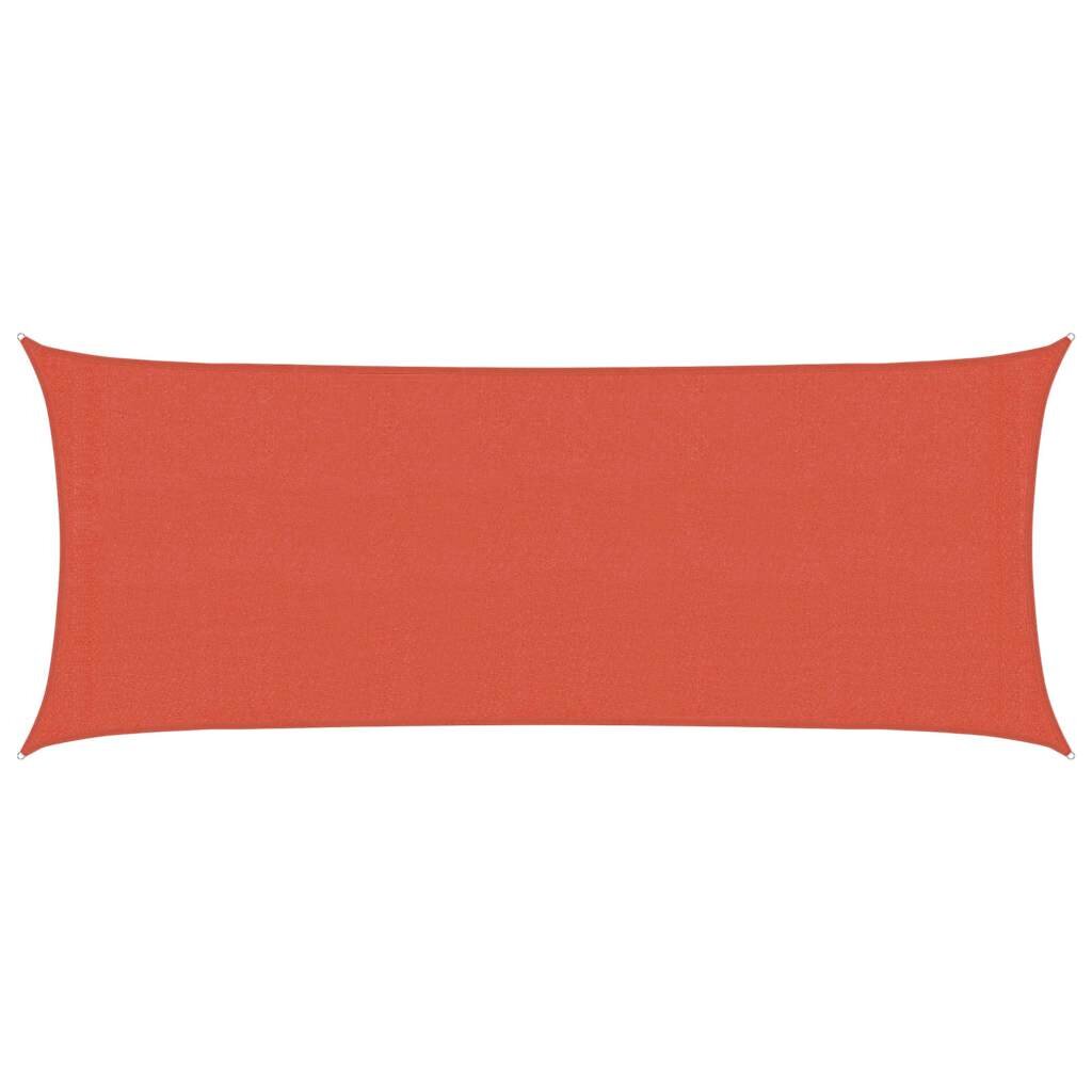 vidaXL Stínící plachta 160 g/m² cihlová 2 x 5 m HDPE