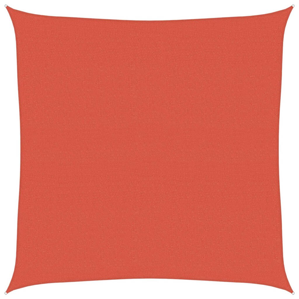 vidaXL Stínící plachta 160 g/m² cihlová 6 x 6 m HDPE