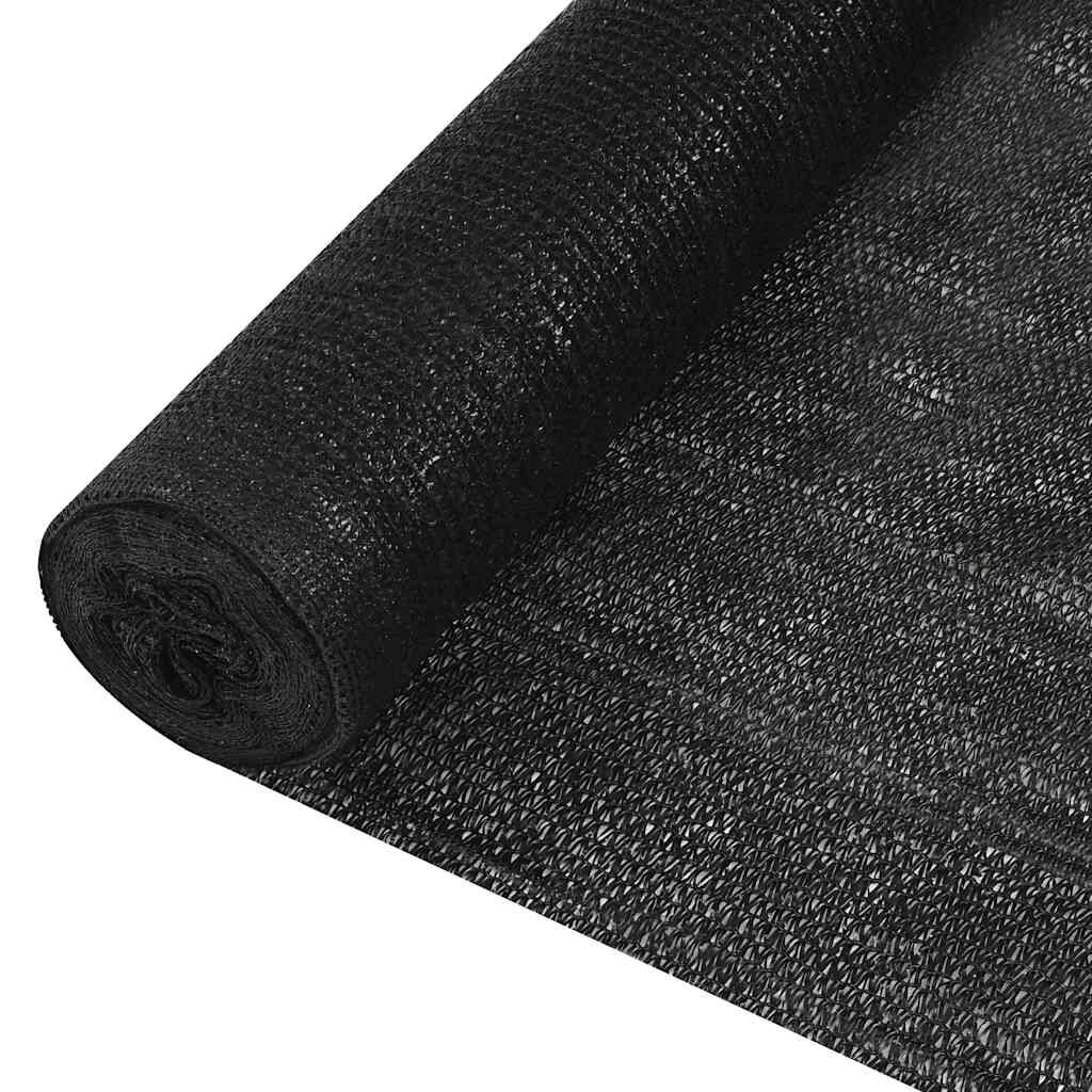 vidaXL Stínící tkanina černá 2 x 25 m HDPE 195 g/m²