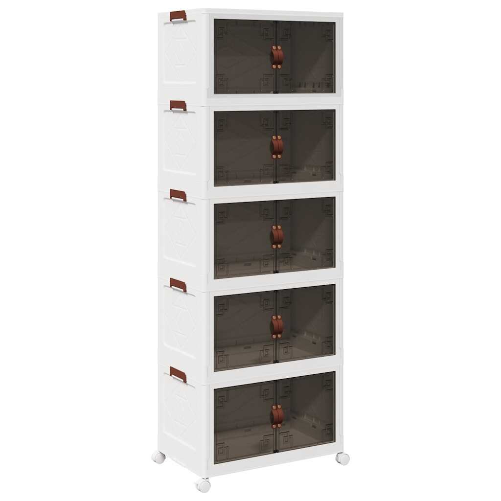 vidaXL Stohovatelný úložný box na kolečkách 5-patrový 75 L 64x40x179cm
