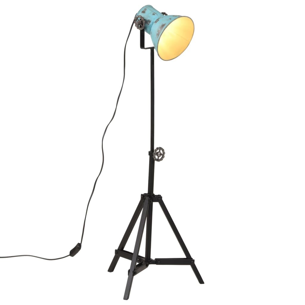 vidaXL Stojací lampa 25 W modrá patina 35 x 35 x 65/95 cm E27