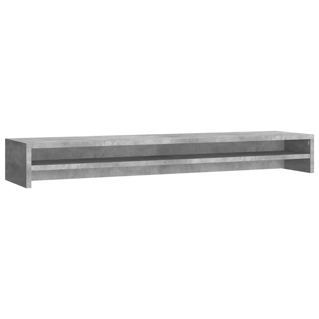 vidaXL Stojan na monitor betonově šedý 100x24x13 cm kompozitní dřevo