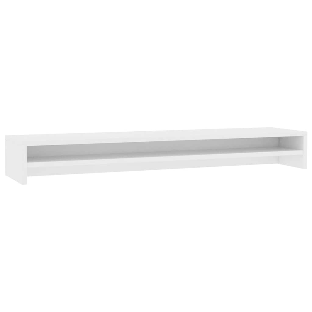 vidaXL Stojan na monitor bílý 100 x 24 x 13 cm kompozitní dřevo