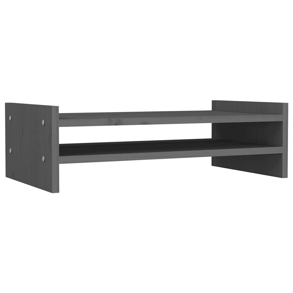 vidaXL Stojan na monitor bílý 50x27x15 cm masivní borové dřevo
