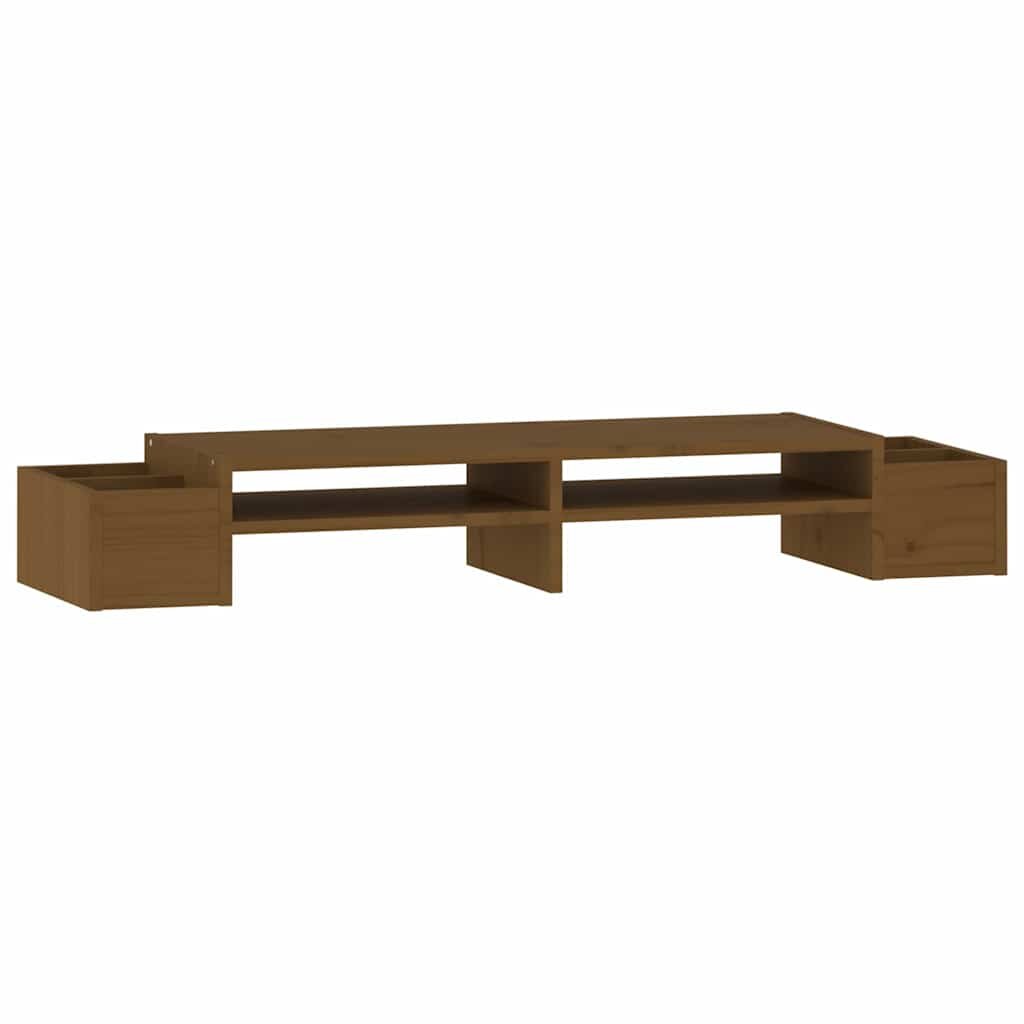 vidaXL Stojan na monitor medově hnědý 100x275x15 cm masivní borovice