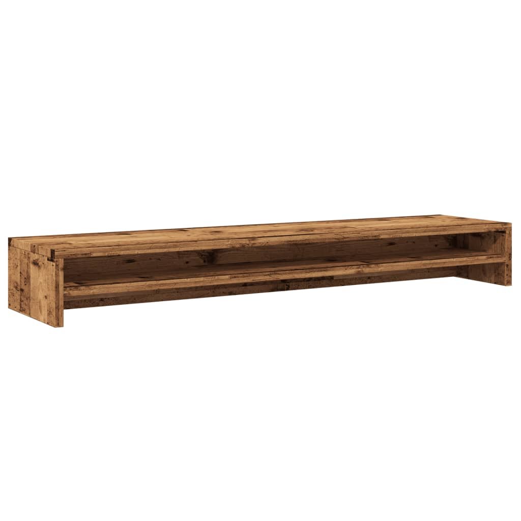 vidaXL Stojan na monitor old wood 100 x 24 x 13 cm kompozitní dřevo