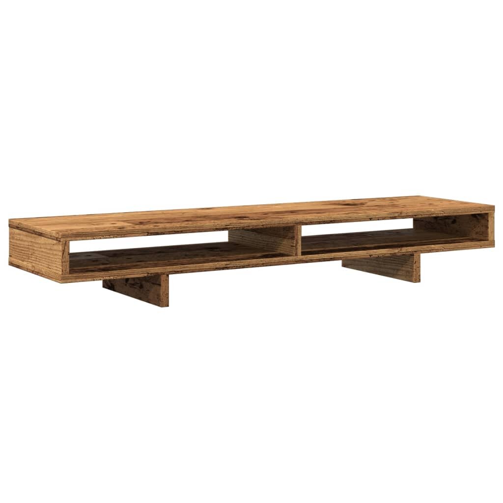 vidaXL Stojan na monitor old wood 100 x 27 x 15 cm kompozitní dřevo