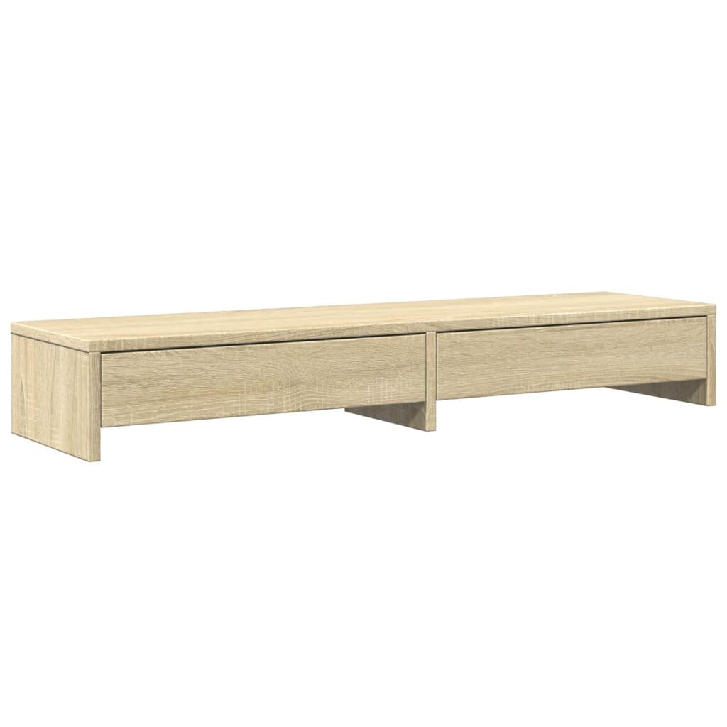 vidaXL Stojan na monitor se zásuvkami dub sonoma 100 x 27 x 15 cm konstrukční dřevo