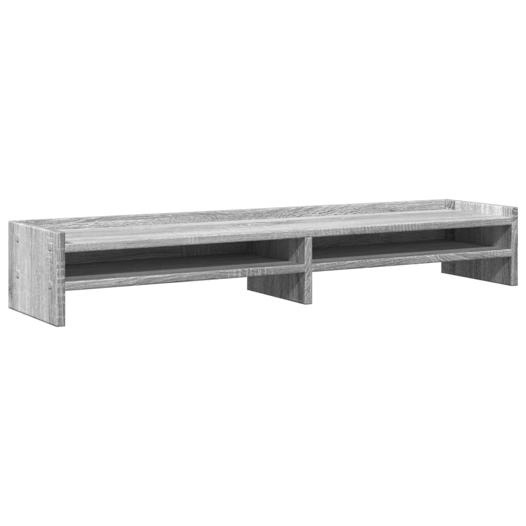 vidaXL Stojan na monitor šedý sonoma 100 x 24 x 16 cm kompozitní dřevo