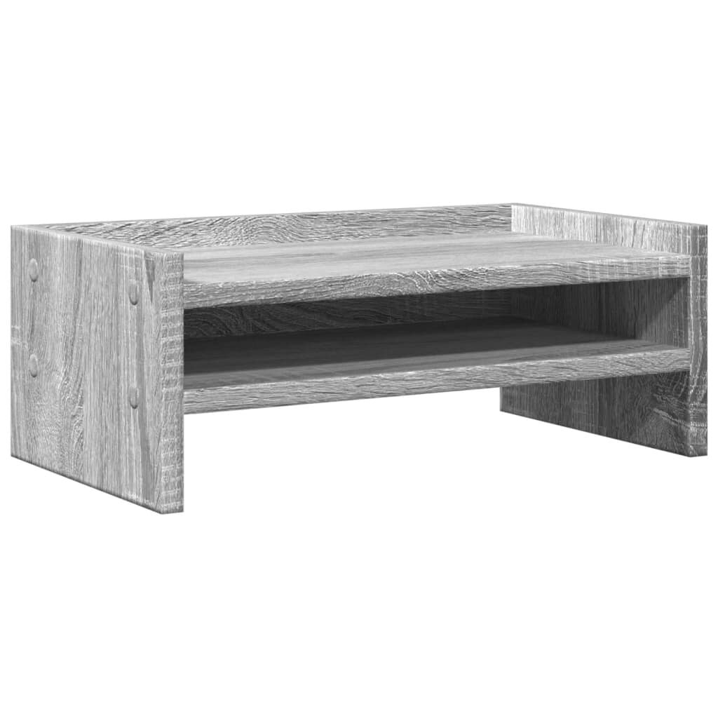 vidaXL Stojan na monitor šedý sonoma 42 x 24 x 16 cm kompozitní dřevo