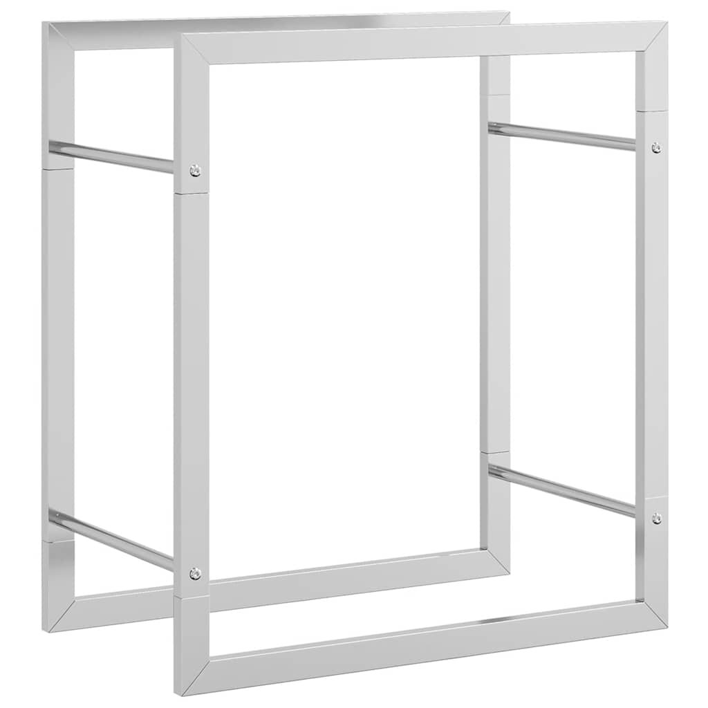 vidaXL Stojan na palivové dřevo 50 x 28 x 56 cm nerezová ocel