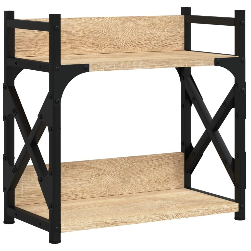 vidaXL Stojan na tiskárnu 2patrový dub sonoma 40 x 20 x 40 cm kompozit
