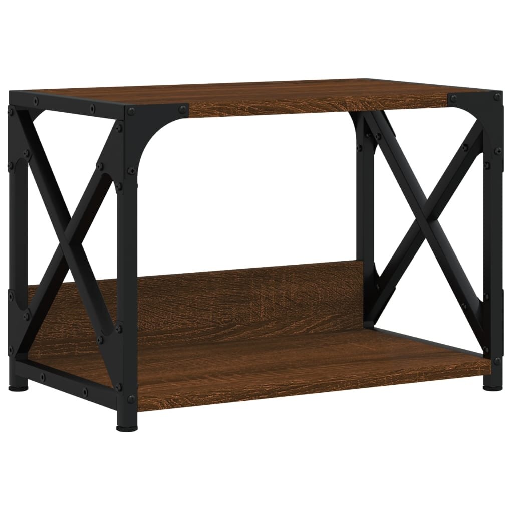 vidaXL Stojan na tiskárnu 2patrový hnědý dub 44x26x315 cm kompozit