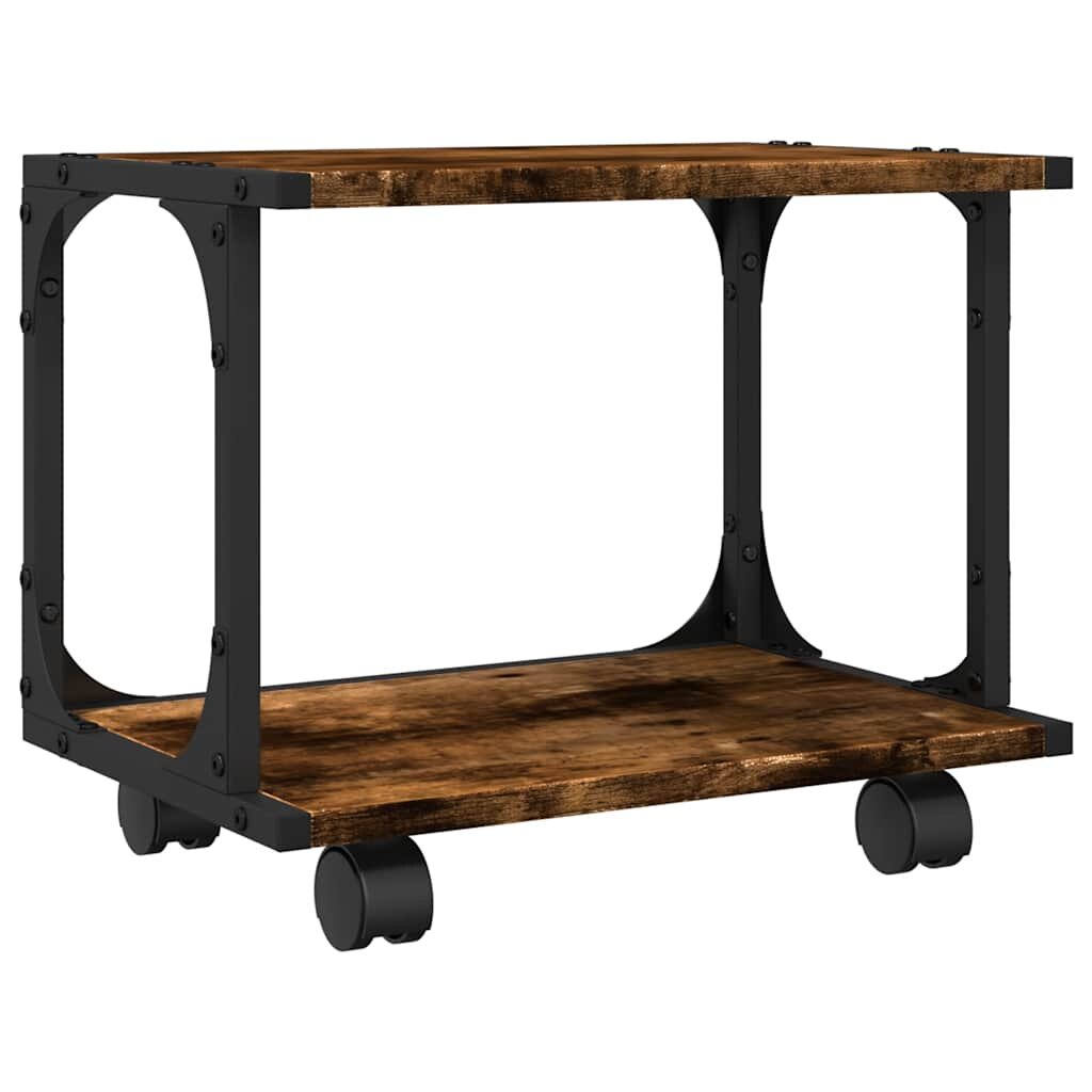 vidaXL Stojan na tiskárnu 2patrový kouřový dub 41x28x335 cm kompozit