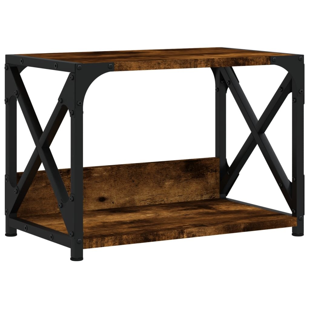 vidaXL Stojan na tiskárnu 2patrový kouřový dub 44x26x315 cm kompozit
