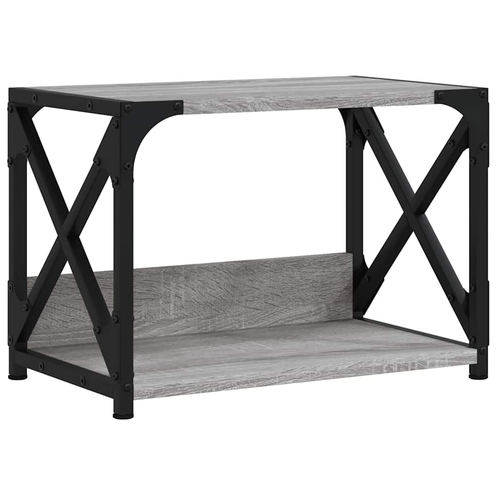 vidaXL Stojan na tiskárnu 2patrový šedý sonoma 44x26x315 cm kompozit