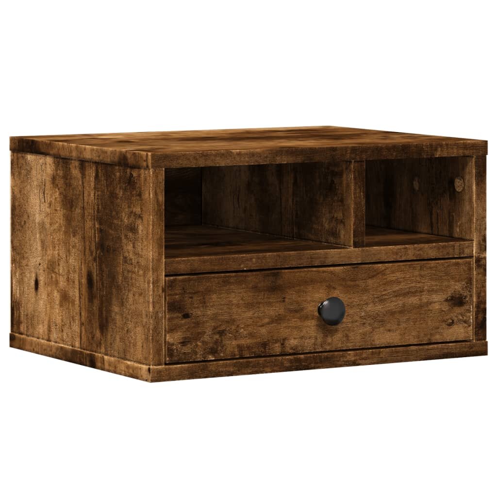 vidaXL Stojan na tiskárnu kouřový dub 40x32x225 cm kompozitní dřevo