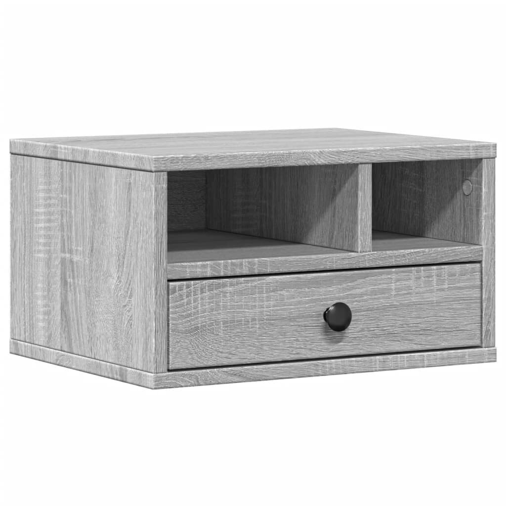vidaXL Stojan na tiskárnu šedý sonoma 40x32x225 cm kompozitní dřevo