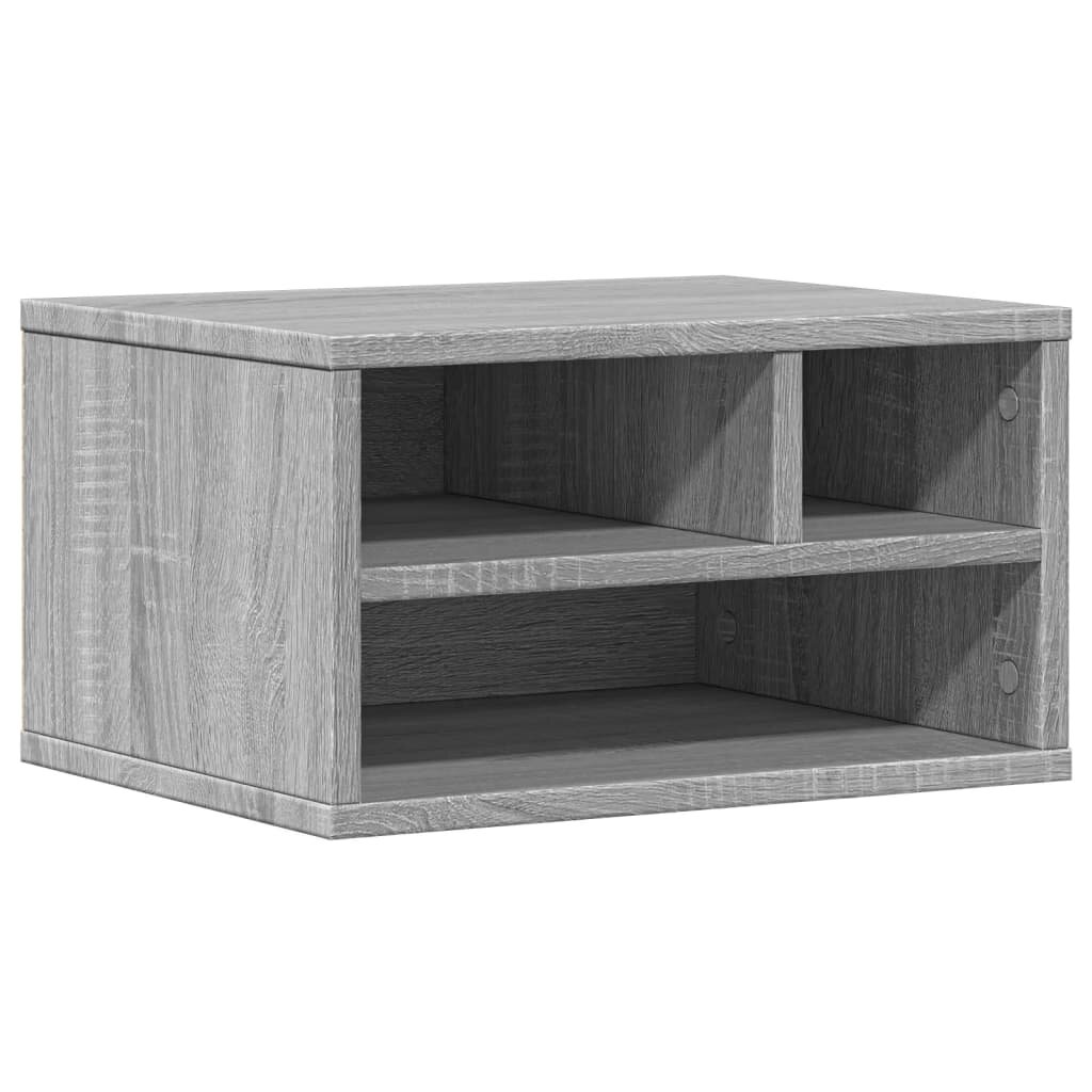 vidaXL Stojan na tiskárnu šedý sonoma 40x32x225 cm kompozitní dřevo