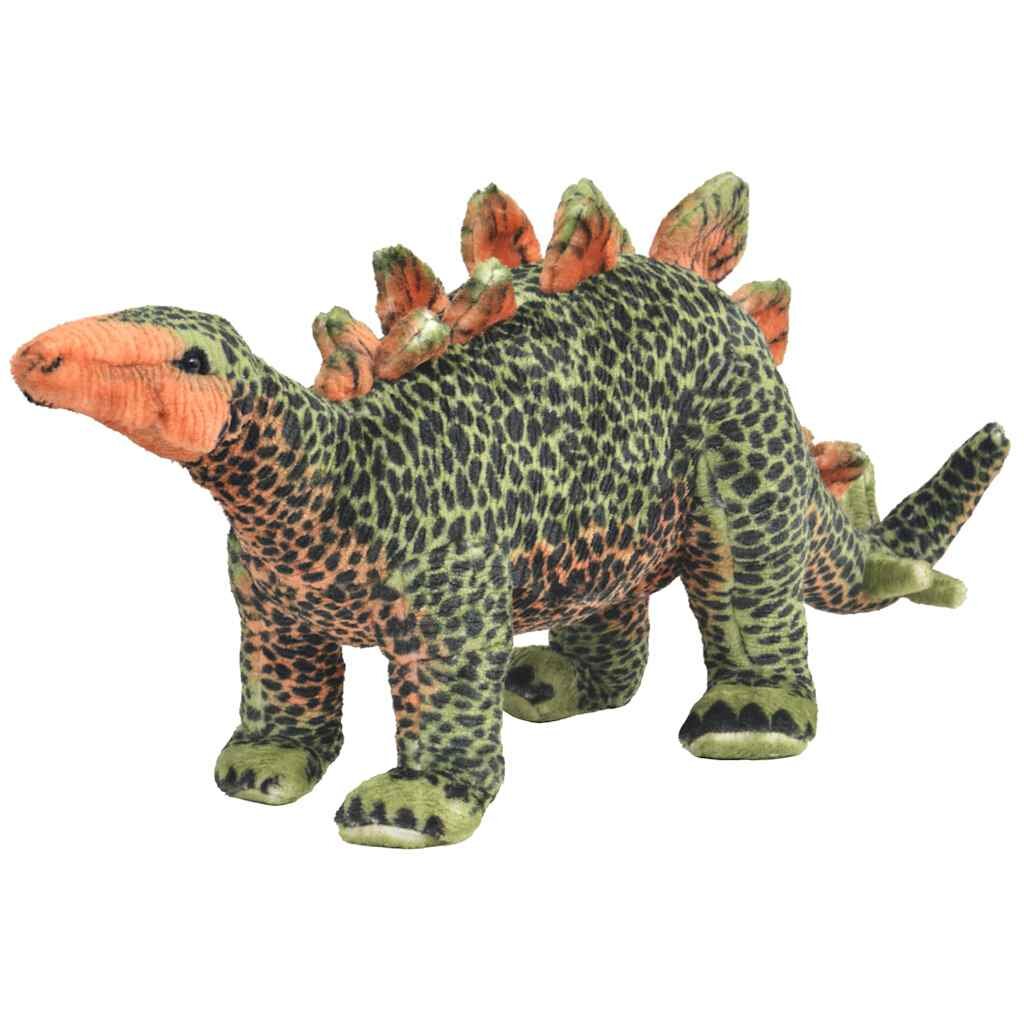 vidaXL Stojící plyšová hračka dinosaurus stegosaurus zelený XXL