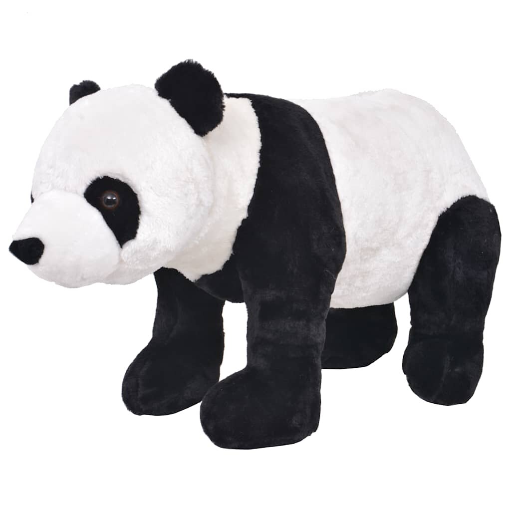 vidaXL Stojící plyšová hračka panda černá a bílá XXL