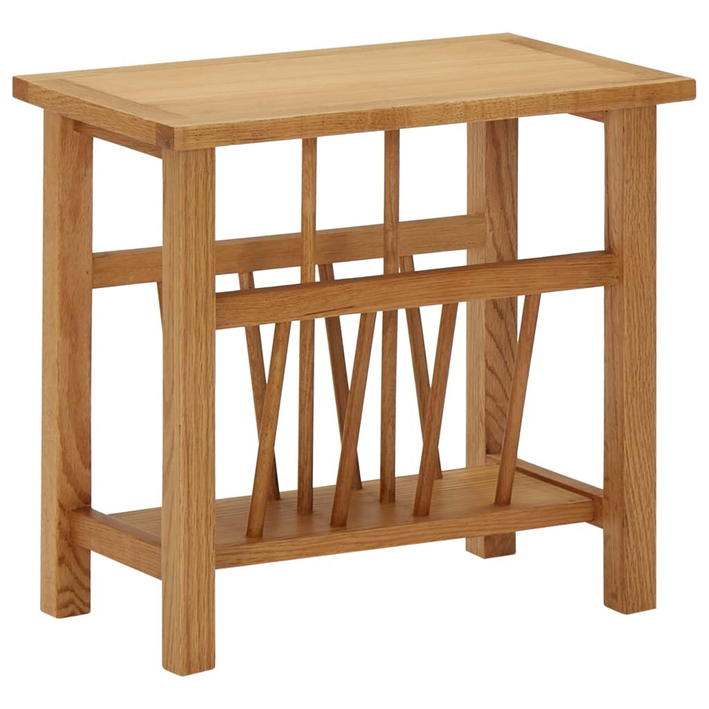 vidaXL Stolek na časopisy 45 x 27 x 42 cm masivní dubové dřevo