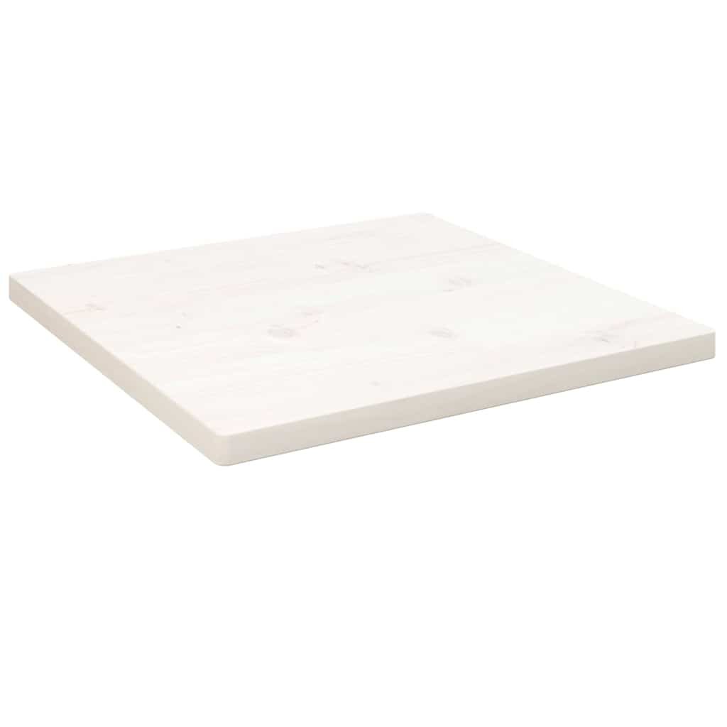 vidaXL Stolní deska bílá 40x40x25 cm masivní borové dřevo čtvercová
