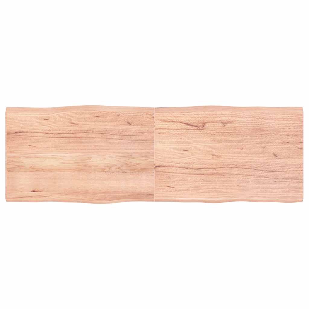 vidaXL Stolní deska hnědá 180x60x(2-4)cm ošetřený dřevo živá hrana