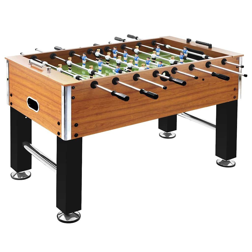 vidaXL Stolní fotbal ocel 60 kg 140x745x875 cm světle hnědý a černý