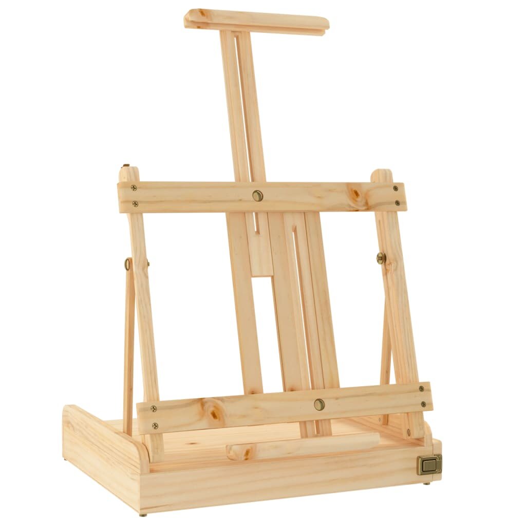 vidaXL Stolní malířský stojan se zásuvkou 415x37x12 cm masivní buk