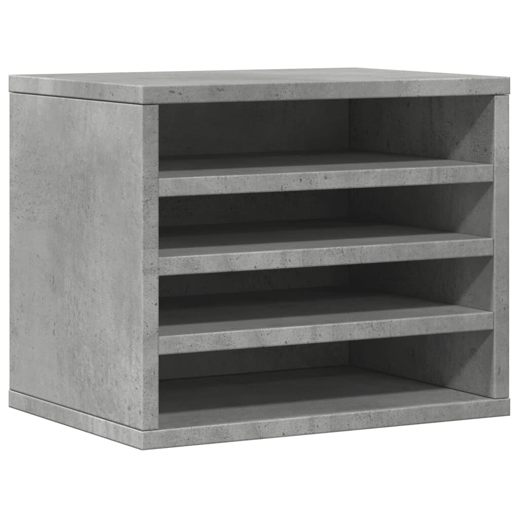 vidaXL Stolní organizér betonově šedý 36x26x295 cm kompozitní dřevo