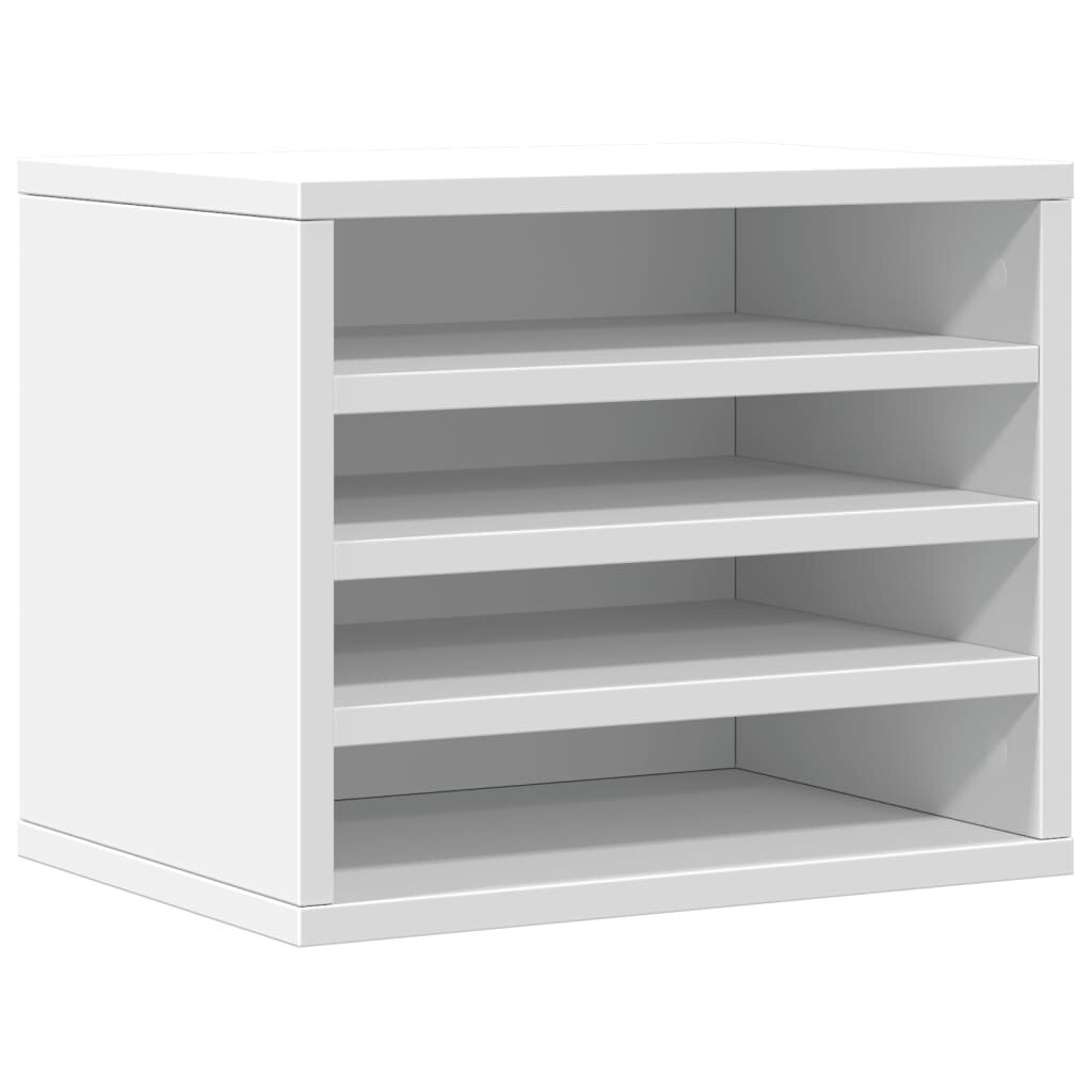 vidaXL Stolní organizér bílý 36 x 26 x 295 cm kompozitní dřevo