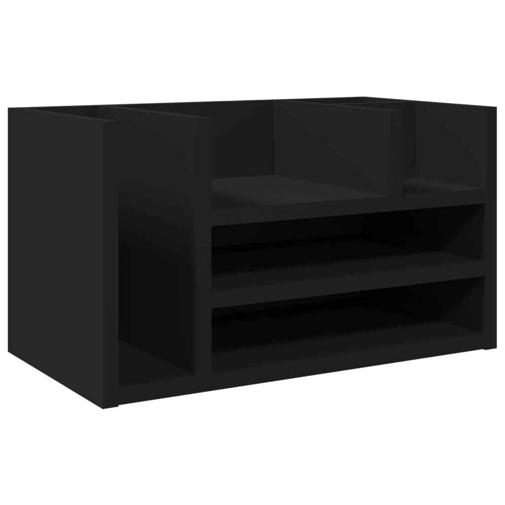 vidaXL Stolní organizér černý 445 x 24 x 25 cm kompozitní dřevo