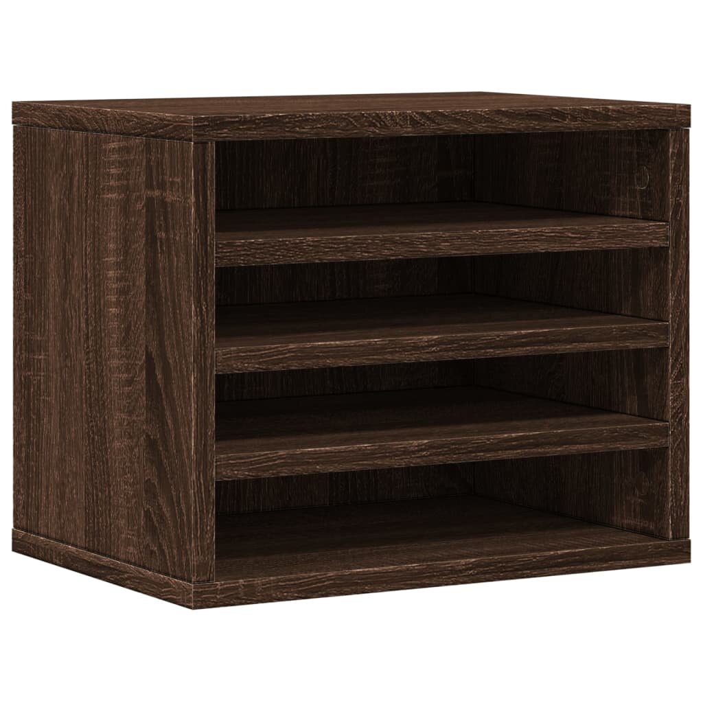 vidaXL Stolní organizér hnědý dub 36 x 26 x 295 cm kompozitní dřevo
