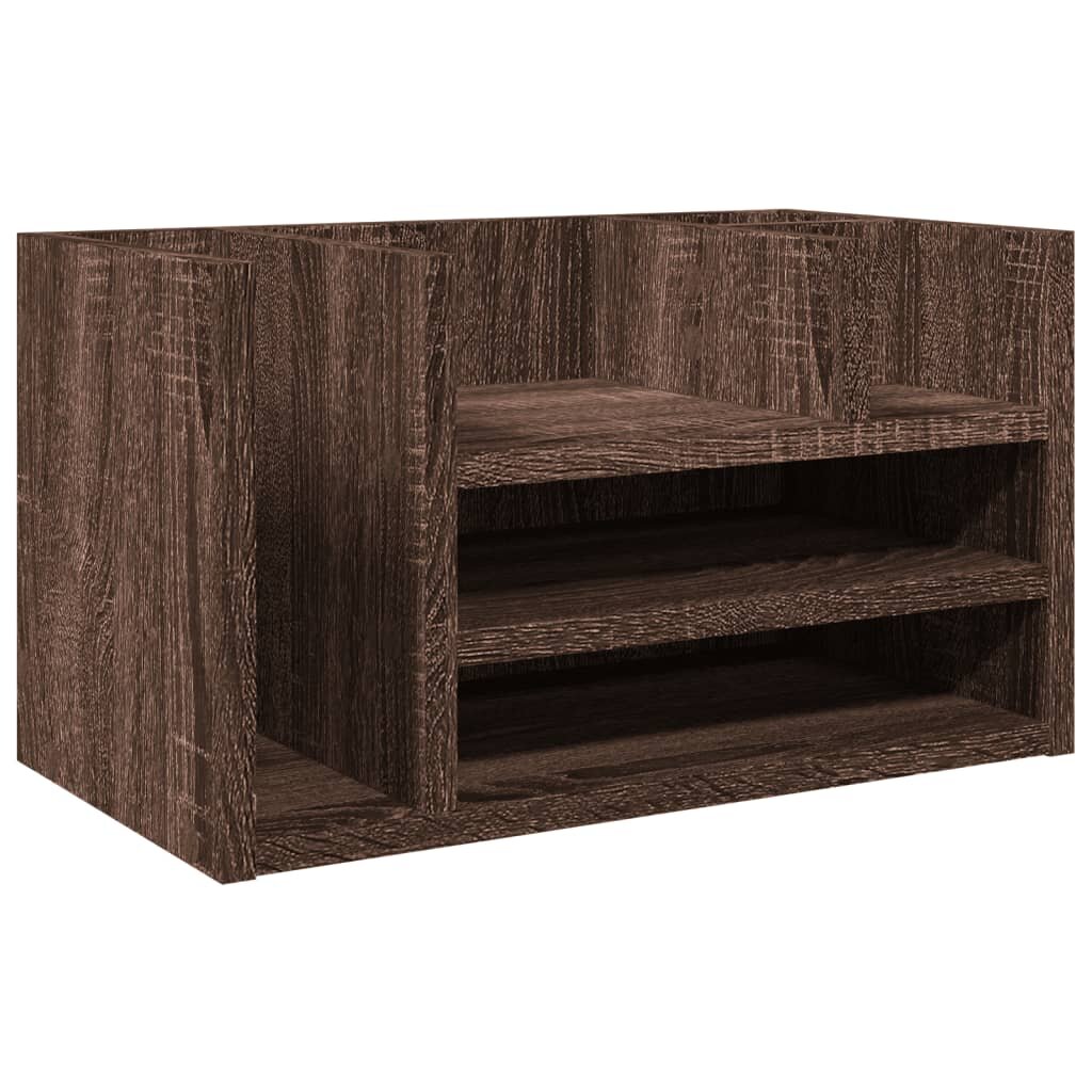 vidaXL Stolní organizér hnědý dub 445 x 24 x 25 cm kompozitní dřevo