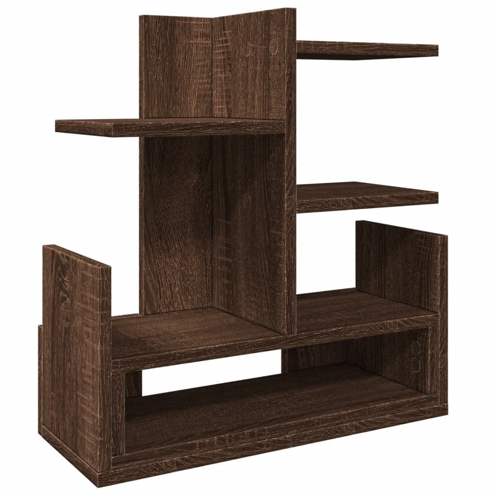 vidaXL Stolní organizér hnědý dub 49 x 20 x 525 cm kompozitní dřevo