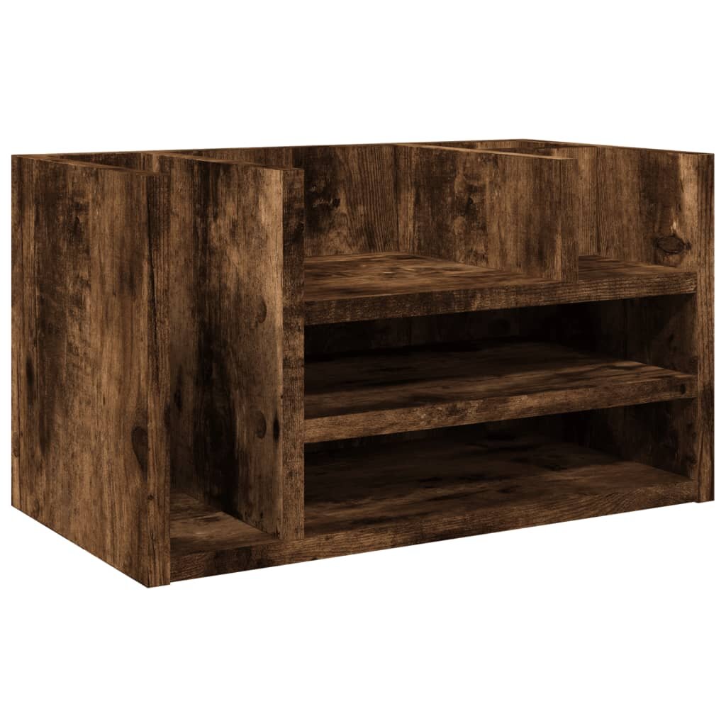 vidaXL Stolní organizér kouřový dub 445 x 24 x 25 cm kompozitní dřevo