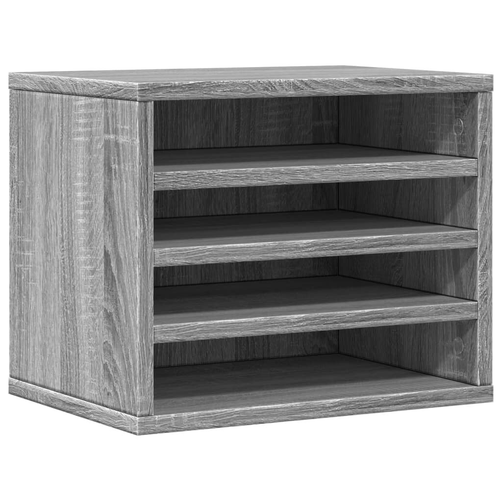 vidaXL Stolní organizér šedý sonoma 36 x 26 x 295 cm kompozitní dřevo