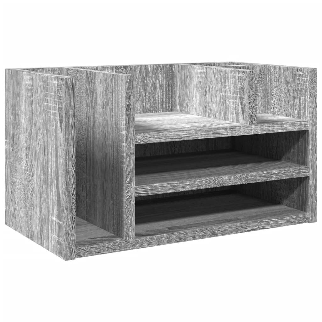 vidaXL Stolní organizér šedý sonoma 445 x 24 x 25 cm kompozitní dřevo