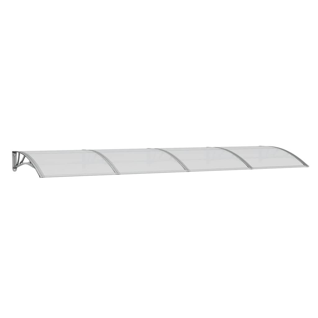vidaXL Stříška nad dveře šedá 350 x 100 cm polykarbonát
