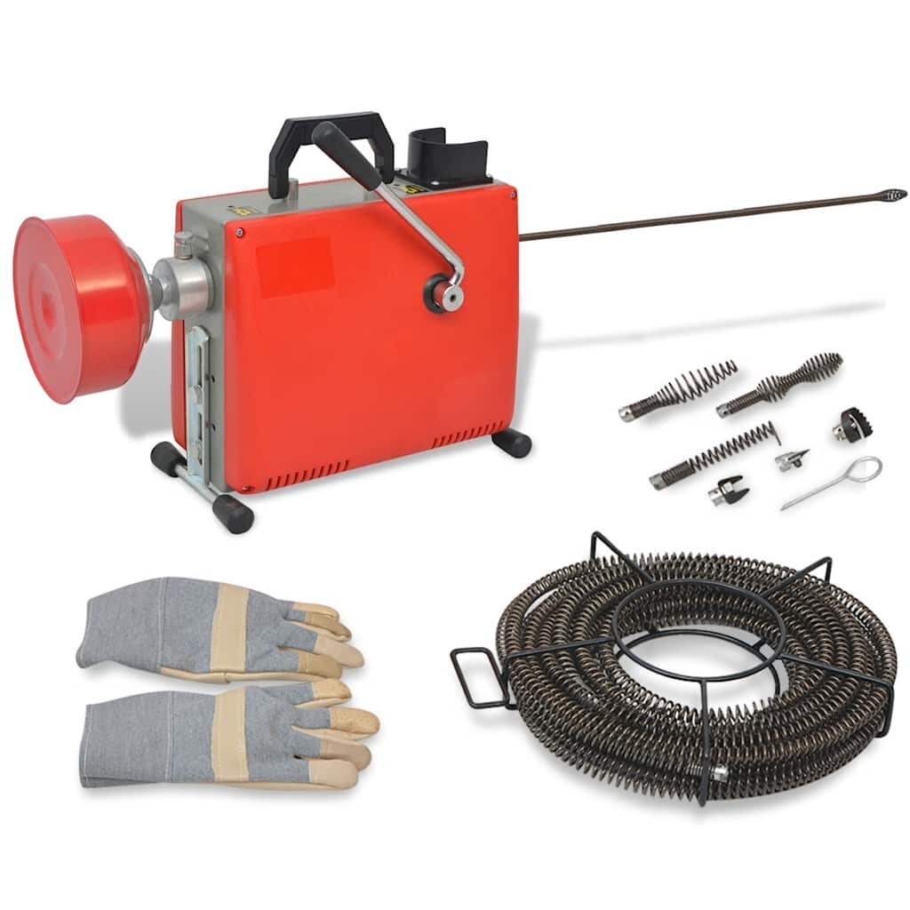 vidaXL Stroj na čištění odpadů 250 W 15 m x 16 mm 45 m x 95 mm