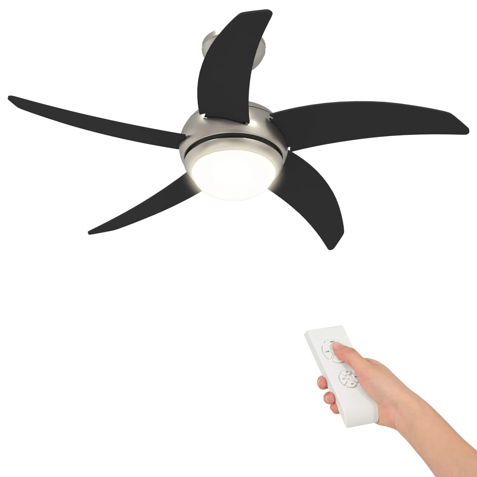 vidaXL Stropní ventilátor s osvětlením a dálkovým ovládáním Ø 110 cm