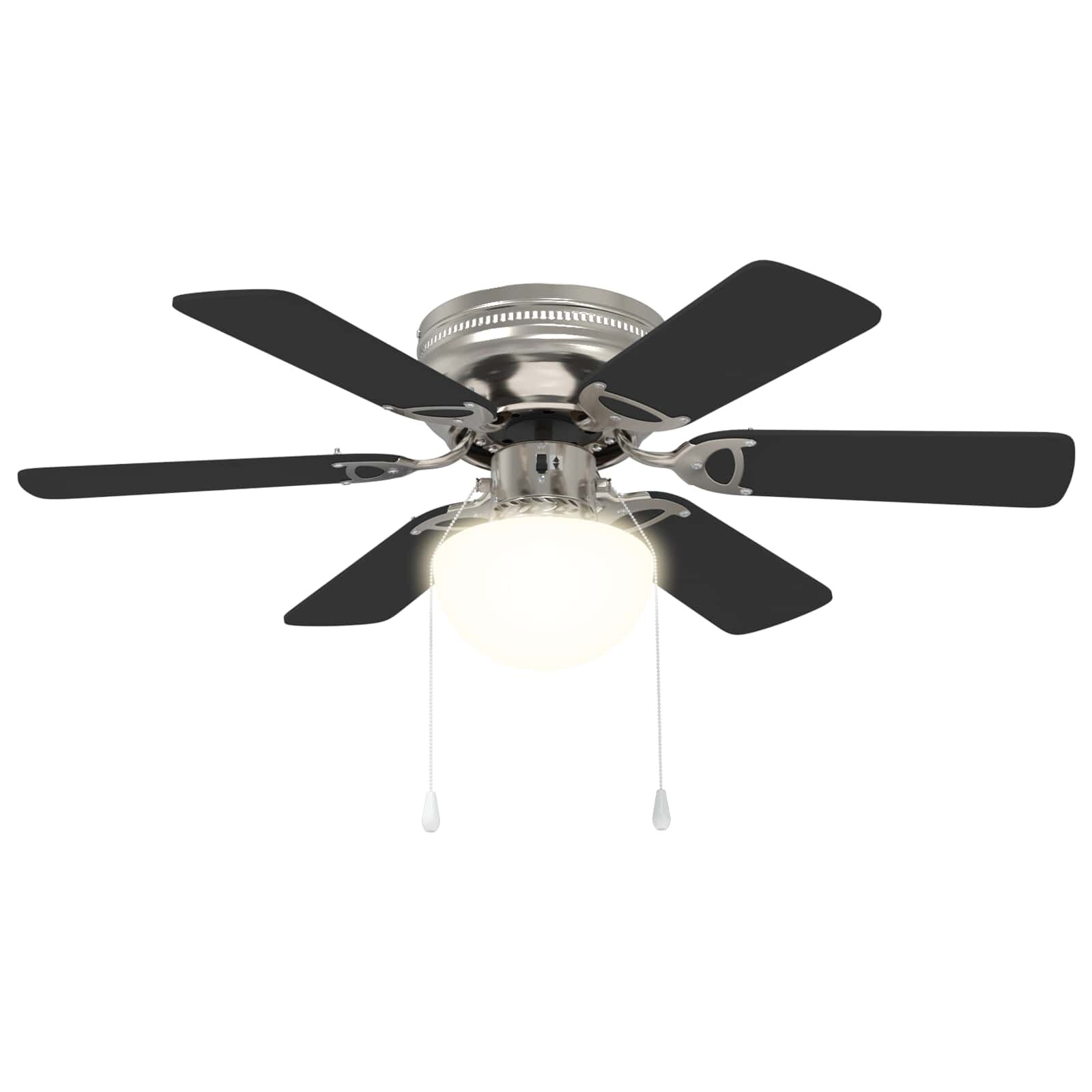 vidaXL Stropní ventilátor s osvětlením Ø 82 cm Černá